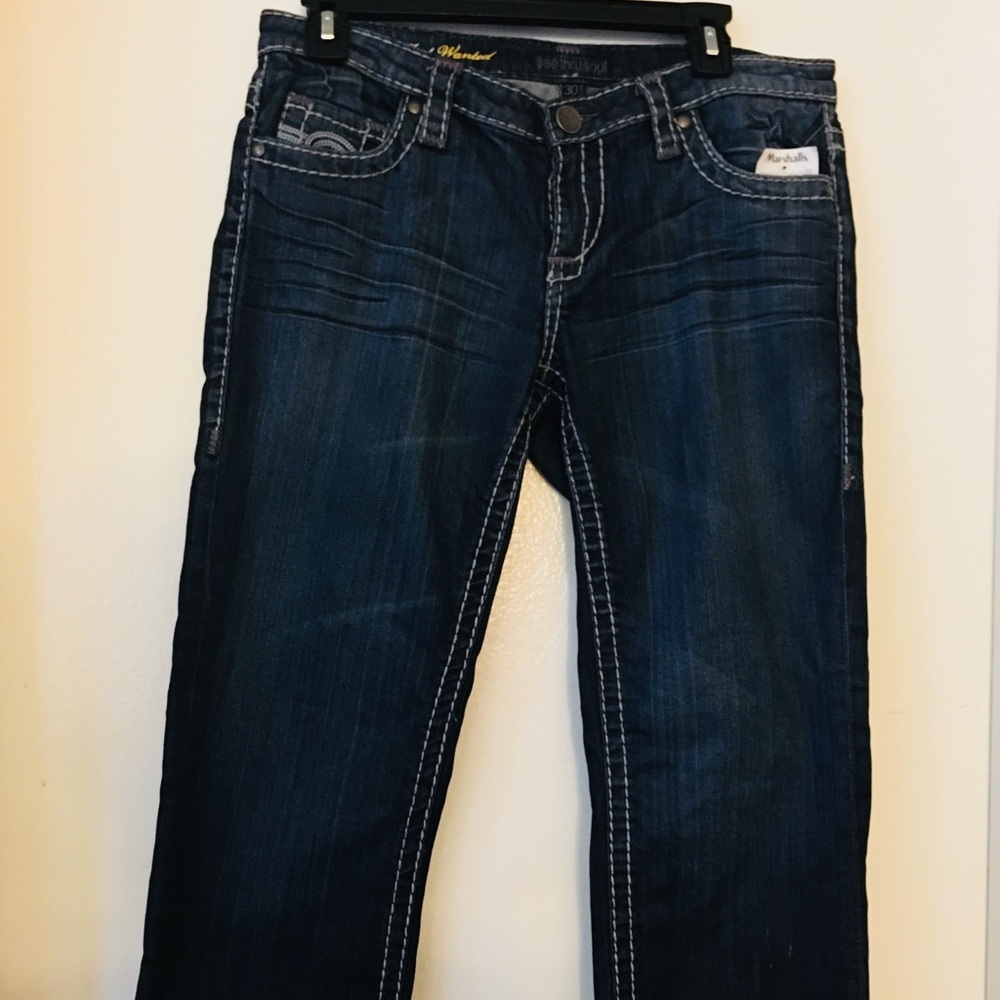 SeeThru Denim Navy Blue/Black Jeans. Boot Cut